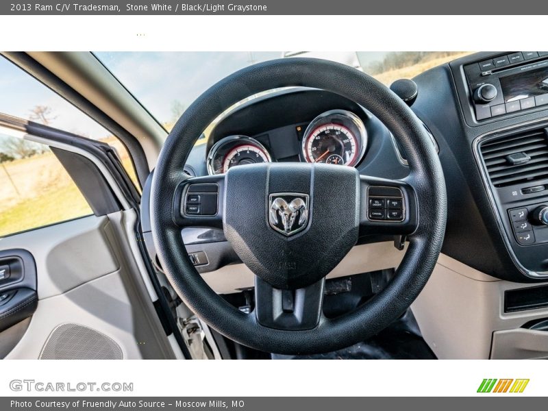 Stone White / Black/Light Graystone 2013 Ram C/V Tradesman