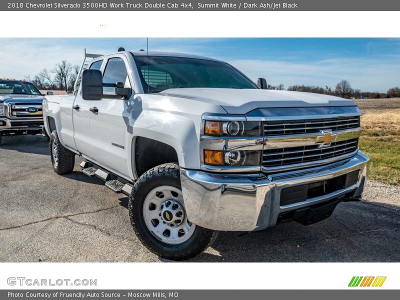Summit White / Dark Ash/Jet Black 2018 Chevrolet Silverado 3500HD Work Truck Double Cab 4x4