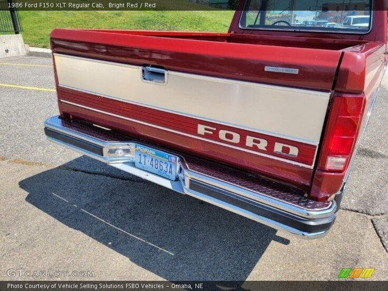 Bright Red / Red 1986 Ford F150 XLT Regular Cab
