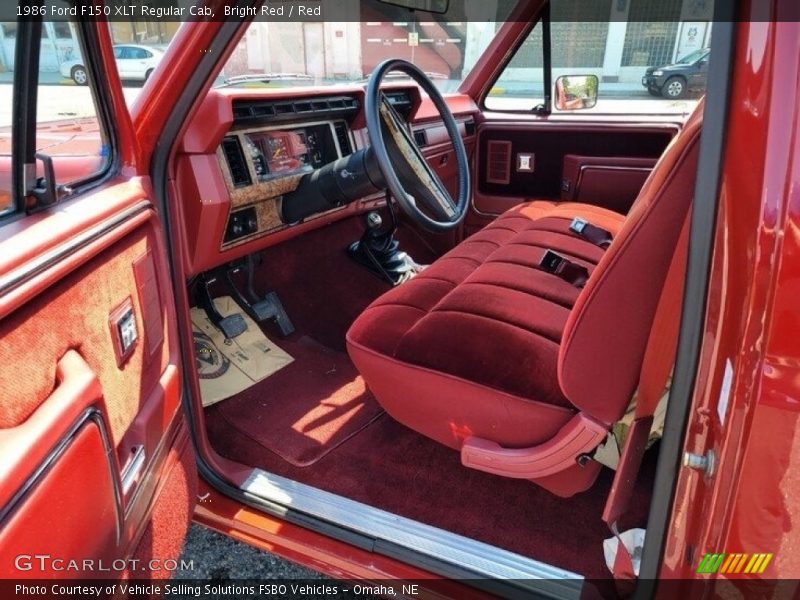  1986 F150 XLT Regular Cab Red Interior