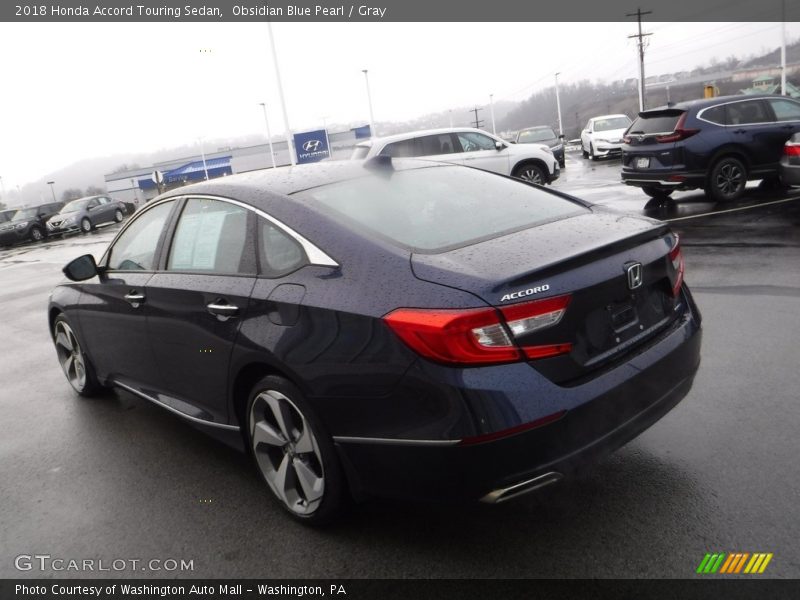 Obsidian Blue Pearl / Gray 2018 Honda Accord Touring Sedan