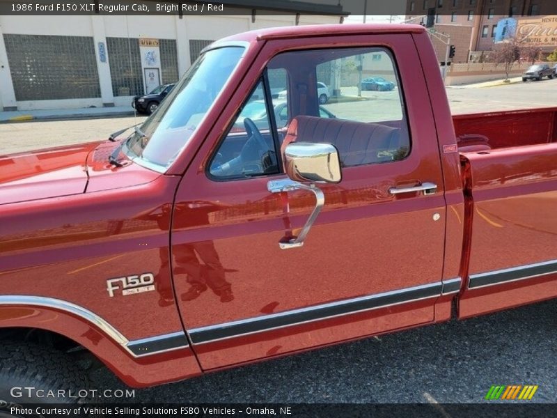 Bright Red / Red 1986 Ford F150 XLT Regular Cab