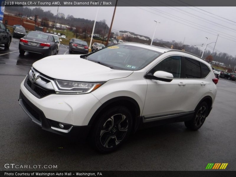 White Diamond Pearl / Black 2018 Honda CR-V Touring AWD
