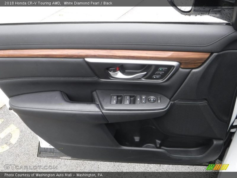 White Diamond Pearl / Black 2018 Honda CR-V Touring AWD