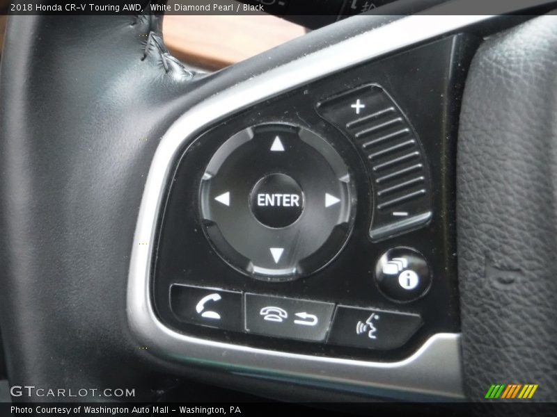 White Diamond Pearl / Black 2018 Honda CR-V Touring AWD
