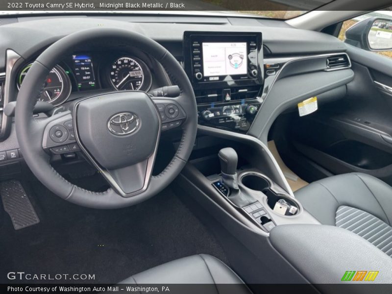 Midnight Black Metallic / Black 2022 Toyota Camry SE Hybrid