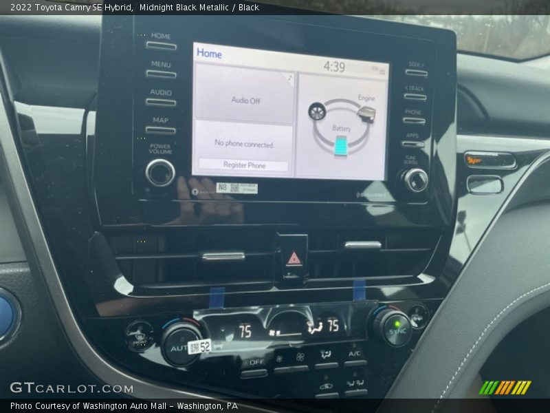 Midnight Black Metallic / Black 2022 Toyota Camry SE Hybrid