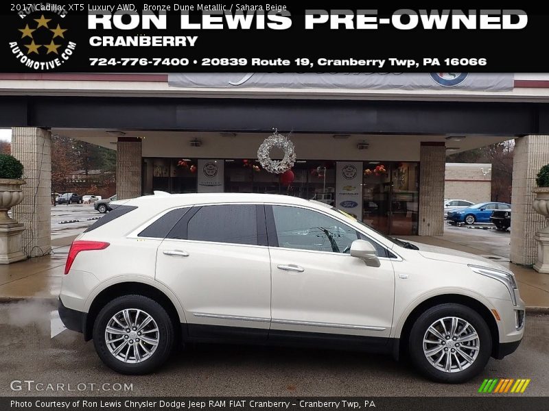 Bronze Dune Metallic / Sahara Beige 2017 Cadillac XT5 Luxury AWD