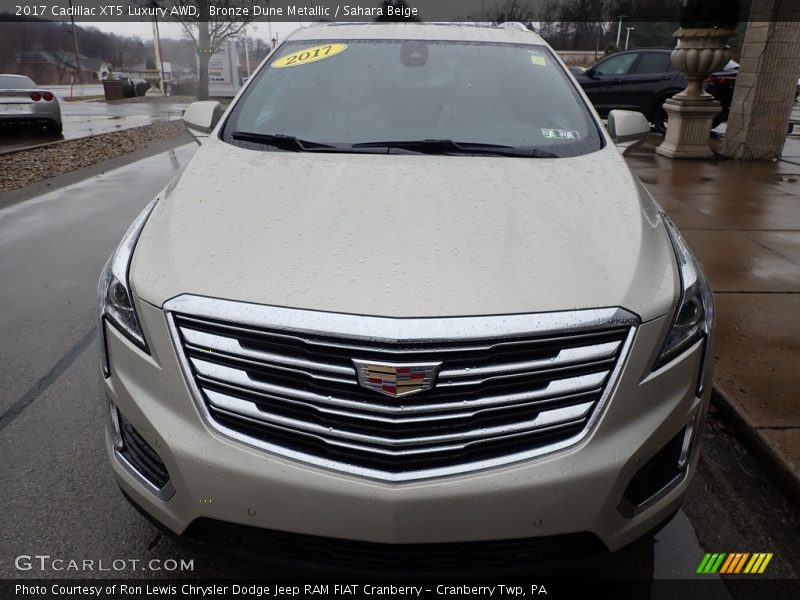 Bronze Dune Metallic / Sahara Beige 2017 Cadillac XT5 Luxury AWD