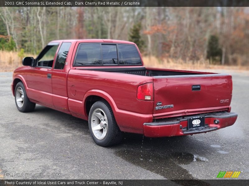 Dark Cherry Red Metallic / Graphite 2003 GMC Sonoma SL Extended Cab