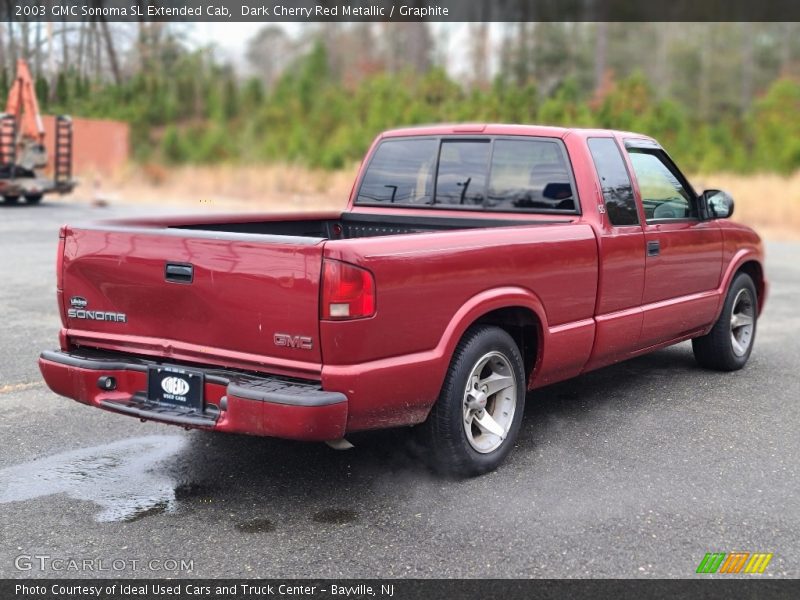 Dark Cherry Red Metallic / Graphite 2003 GMC Sonoma SL Extended Cab
