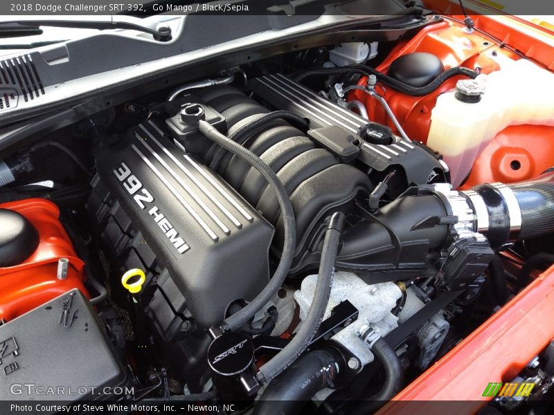 Go Mango / Black/Sepia 2018 Dodge Challenger SRT 392