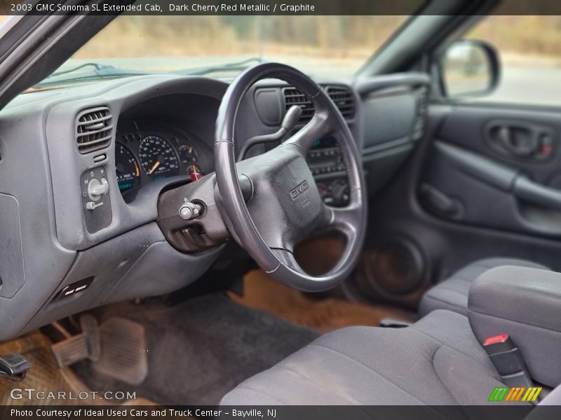 Dark Cherry Red Metallic / Graphite 2003 GMC Sonoma SL Extended Cab