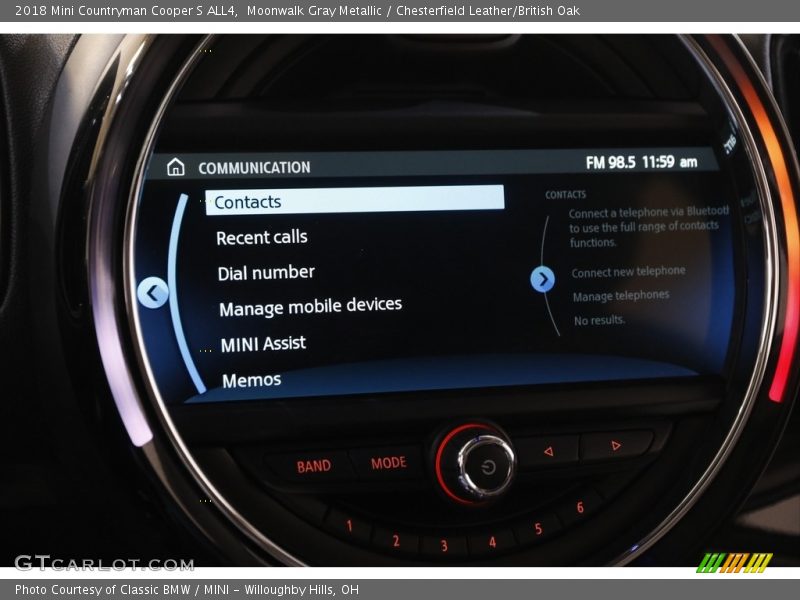 Moonwalk Gray Metallic / Chesterfield Leather/British Oak 2018 Mini Countryman Cooper S ALL4