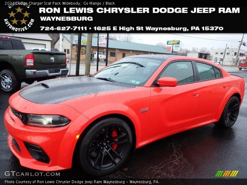 Go Mango / Black 2021 Dodge Charger Scat Pack Widebody