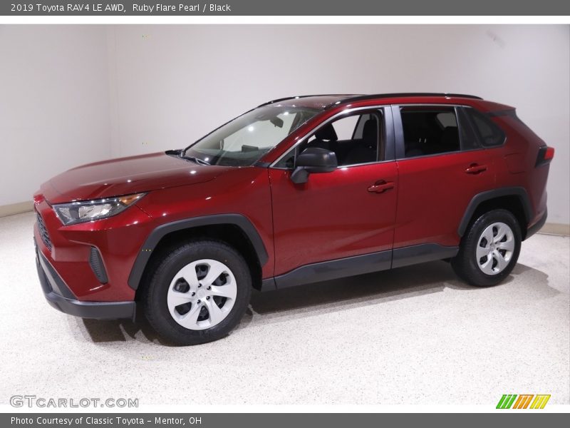Ruby Flare Pearl / Black 2019 Toyota RAV4 LE AWD