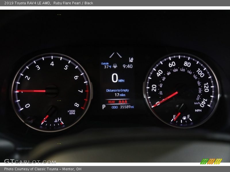 Ruby Flare Pearl / Black 2019 Toyota RAV4 LE AWD