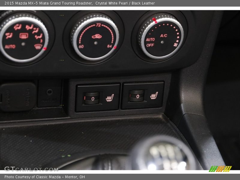 Crystal White Pearl / Black Leather 2015 Mazda MX-5 Miata Grand Touring Roadster