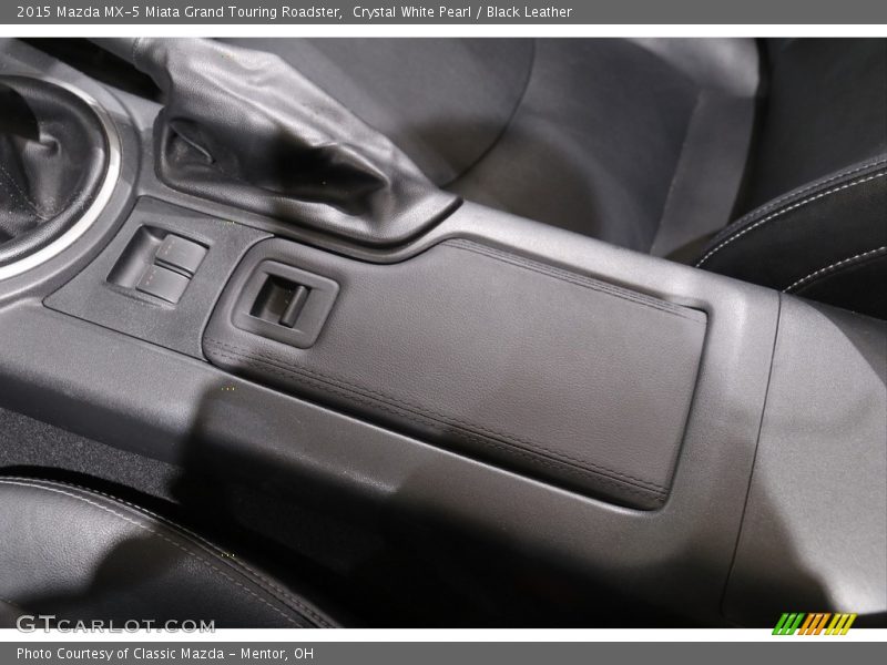 Crystal White Pearl / Black Leather 2015 Mazda MX-5 Miata Grand Touring Roadster