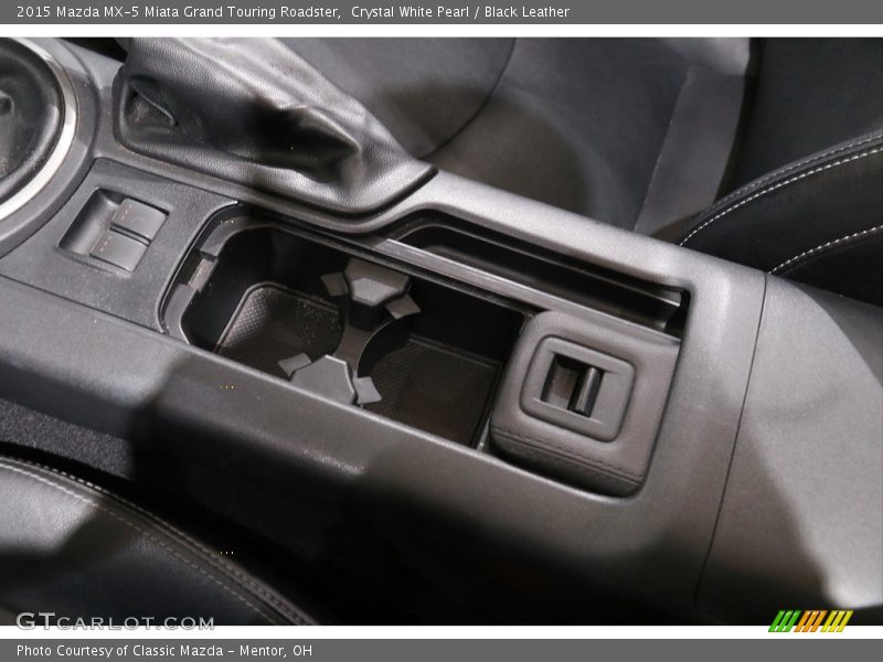 Crystal White Pearl / Black Leather 2015 Mazda MX-5 Miata Grand Touring Roadster
