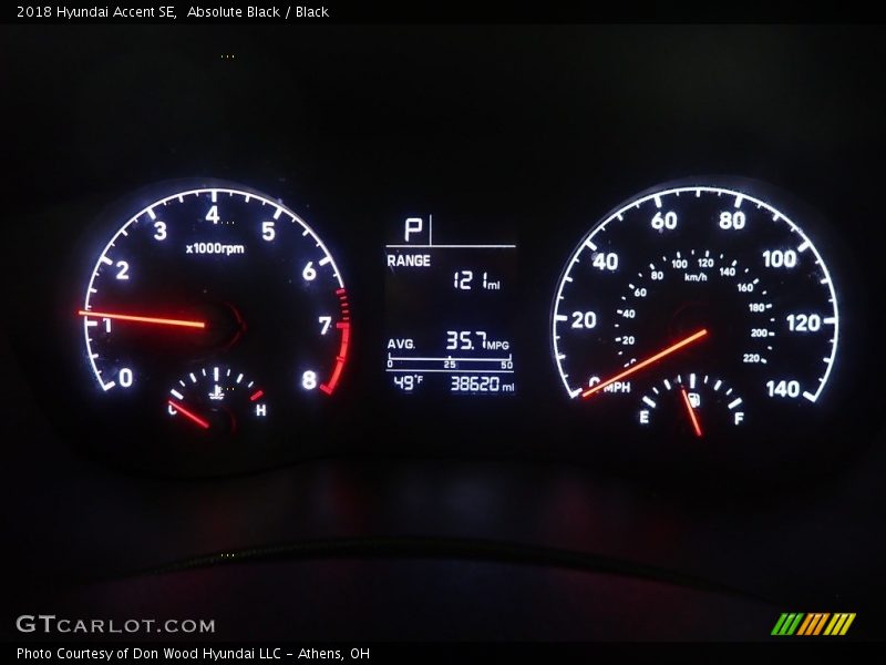 Absolute Black / Black 2018 Hyundai Accent SE