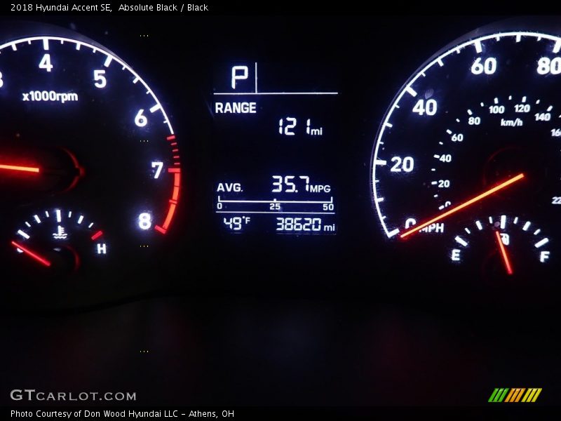 Absolute Black / Black 2018 Hyundai Accent SE