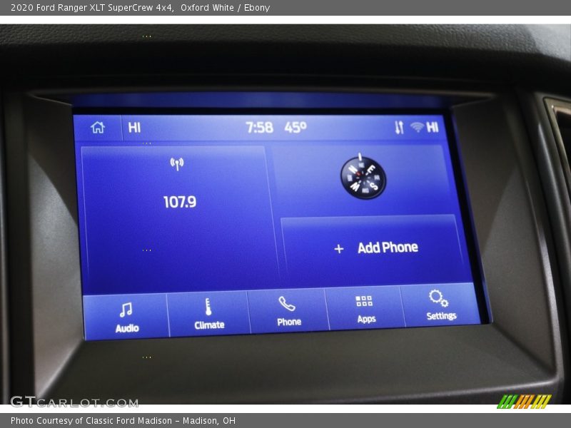 Oxford White / Ebony 2020 Ford Ranger XLT SuperCrew 4x4