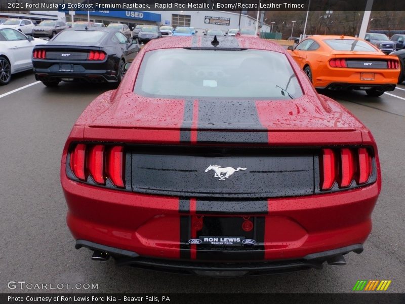 Rapid Red Metallic / Ebony/Recaro Leather Trimed 2021 Ford Mustang EcoBoost Premium Fastback