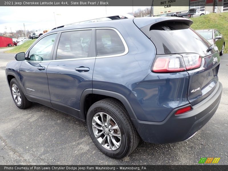 Slate Blue Pearl / Black 2021 Jeep Cherokee Latitude Lux 4x4