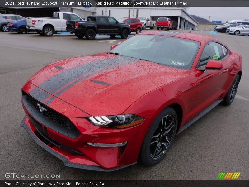 Rapid Red Metallic / Ebony/Recaro Leather Trimed 2021 Ford Mustang EcoBoost Premium Fastback