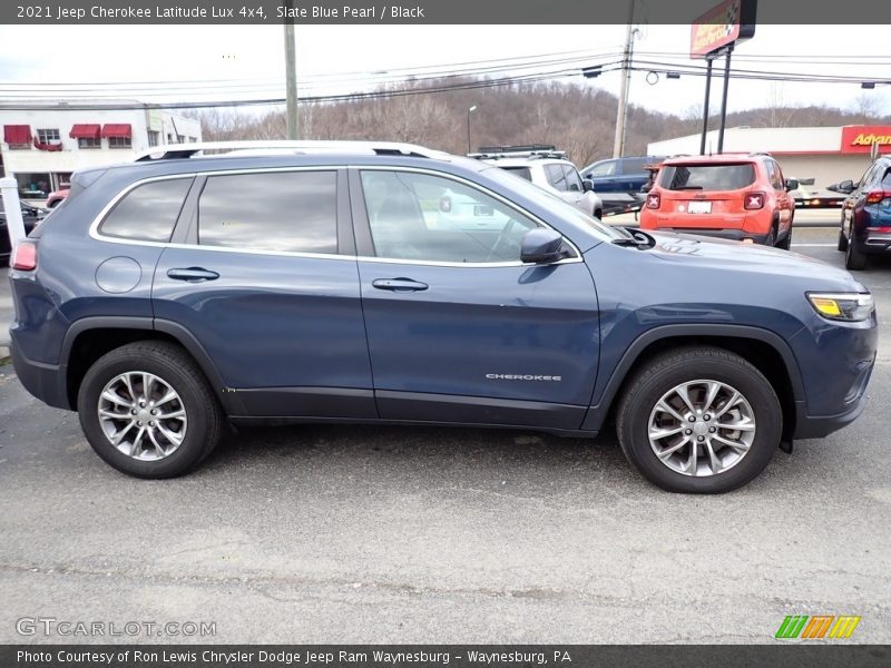 Slate Blue Pearl / Black 2021 Jeep Cherokee Latitude Lux 4x4