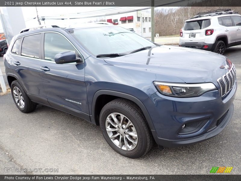 Slate Blue Pearl / Black 2021 Jeep Cherokee Latitude Lux 4x4