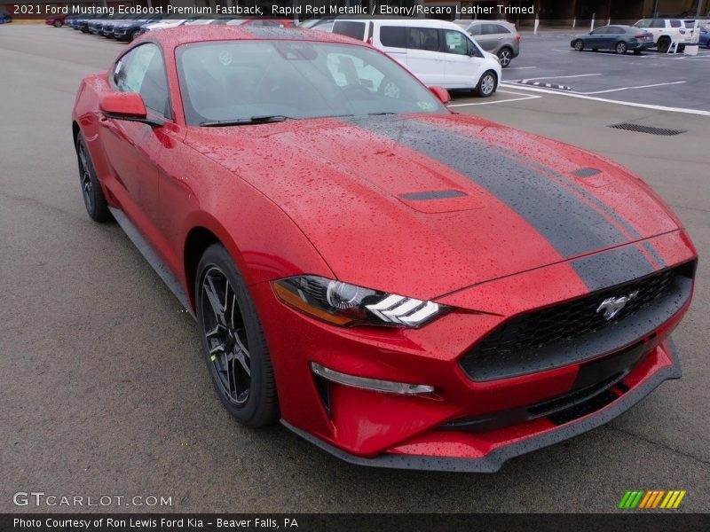 Rapid Red Metallic / Ebony/Recaro Leather Trimed 2021 Ford Mustang EcoBoost Premium Fastback