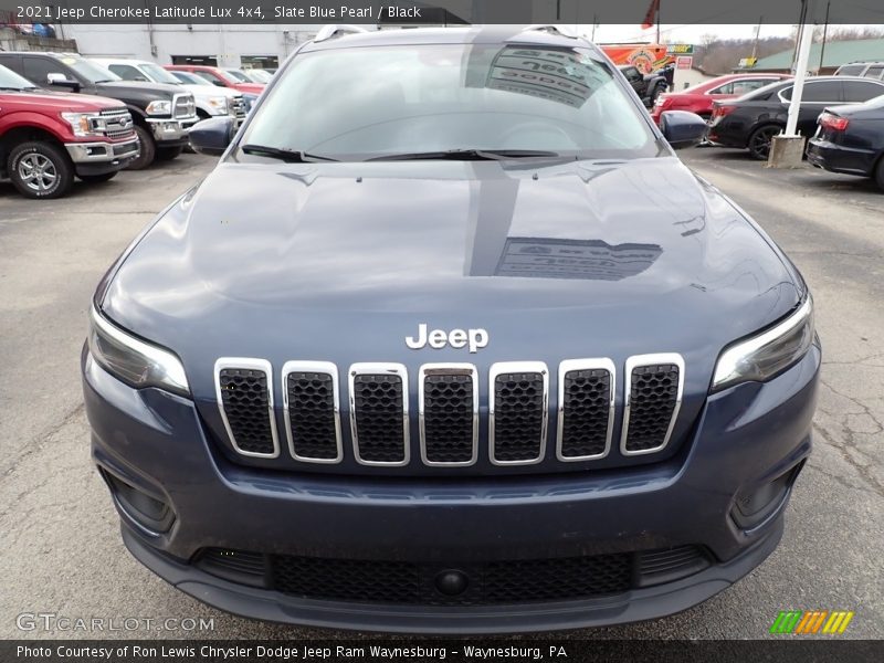 Slate Blue Pearl / Black 2021 Jeep Cherokee Latitude Lux 4x4