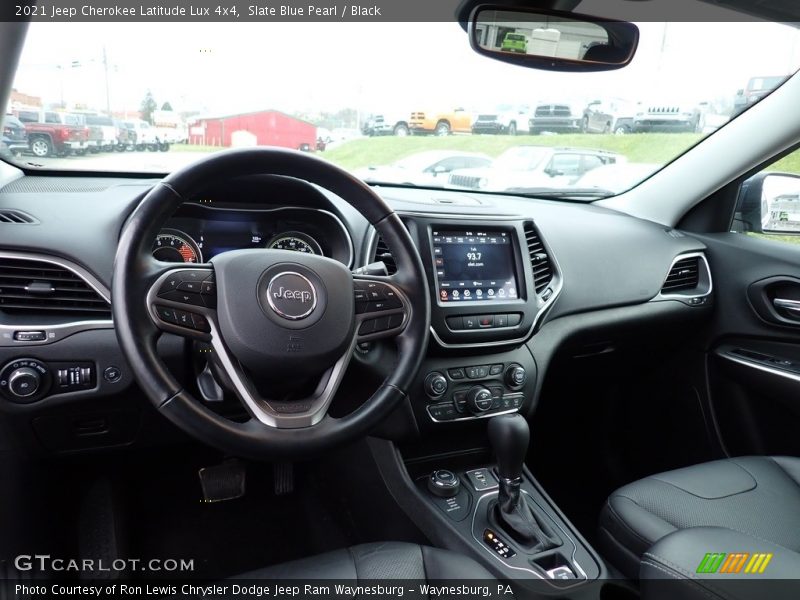 Slate Blue Pearl / Black 2021 Jeep Cherokee Latitude Lux 4x4