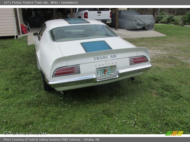White / Sandalwood 1971 Pontiac Firebird Trans Am