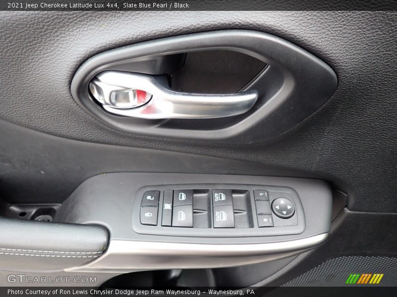 Slate Blue Pearl / Black 2021 Jeep Cherokee Latitude Lux 4x4