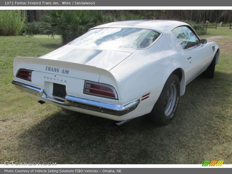 White / Sandalwood 1971 Pontiac Firebird Trans Am