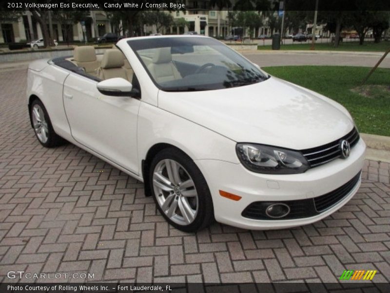 Candy White / Cornsilk Beige 2012 Volkswagen Eos Executive
