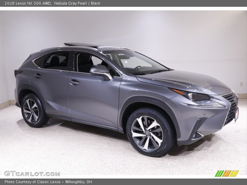 Nebula Gray Pearl / Black 2018 Lexus NX 300 AWD
