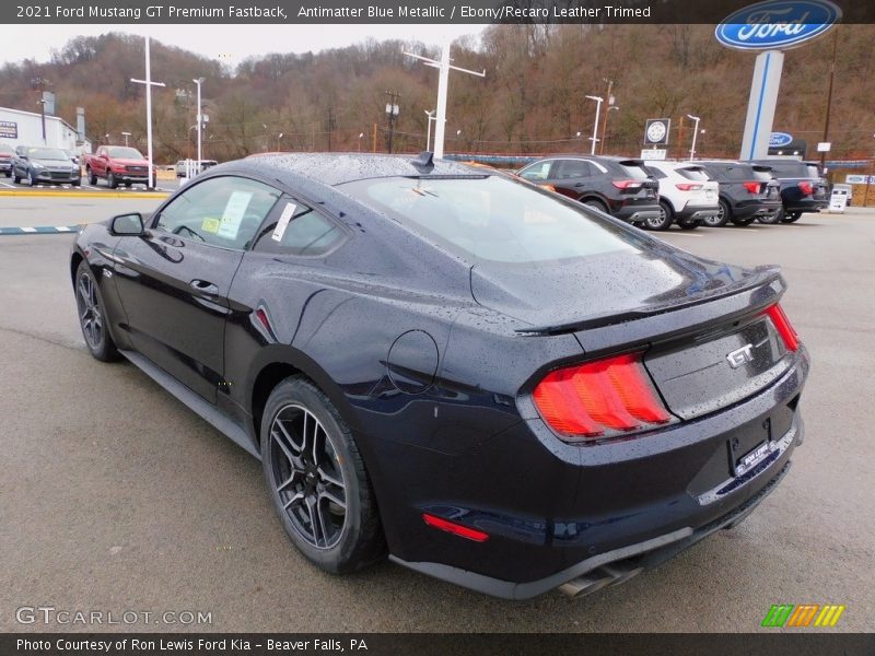 Antimatter Blue Metallic / Ebony/Recaro Leather Trimed 2021 Ford Mustang GT Premium Fastback
