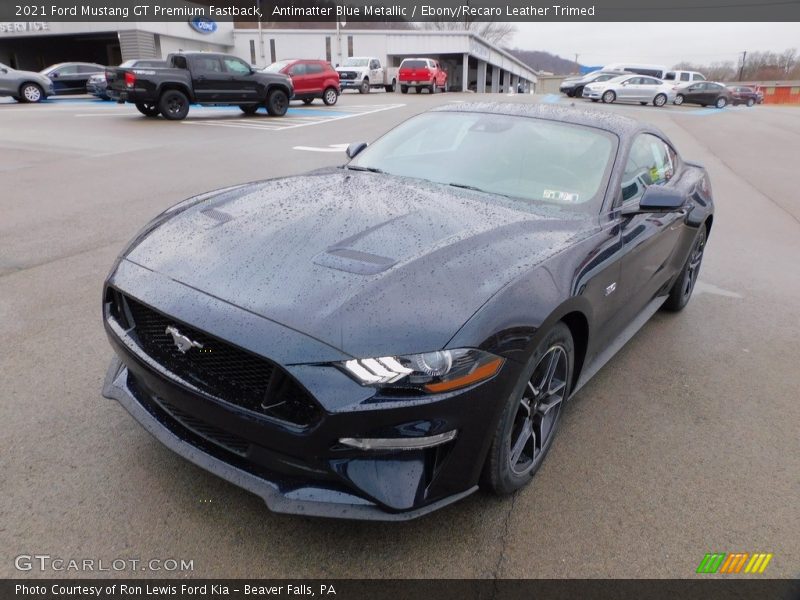 Antimatter Blue Metallic / Ebony/Recaro Leather Trimed 2021 Ford Mustang GT Premium Fastback