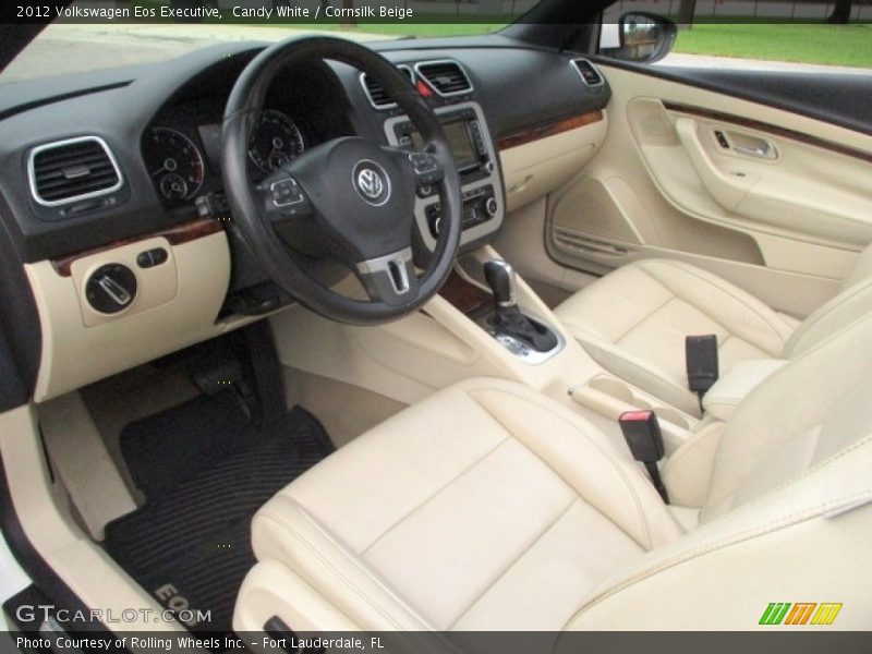 Candy White / Cornsilk Beige 2012 Volkswagen Eos Executive