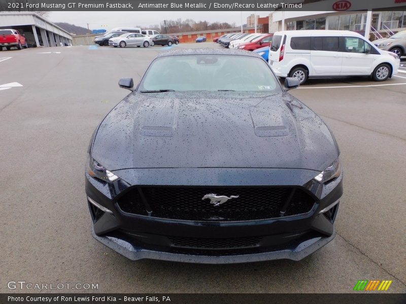 Antimatter Blue Metallic / Ebony/Recaro Leather Trimed 2021 Ford Mustang GT Premium Fastback