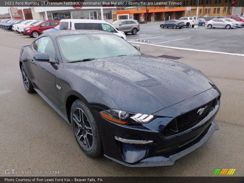 Antimatter Blue Metallic / Ebony/Recaro Leather Trimed 2021 Ford Mustang GT Premium Fastback