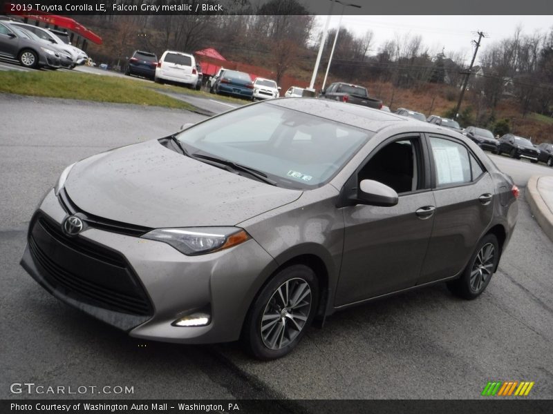 Falcon Gray metallic / Black 2019 Toyota Corolla LE