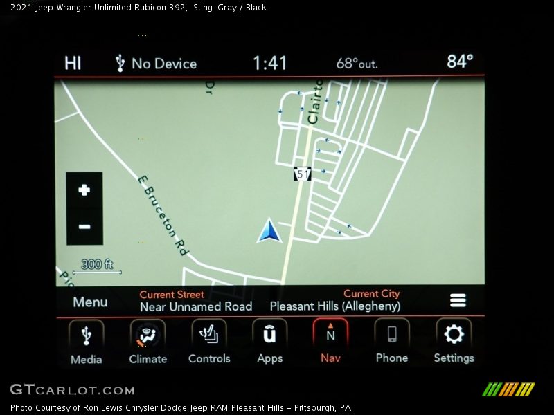 Navigation of 2021 Wrangler Unlimited Rubicon 392
