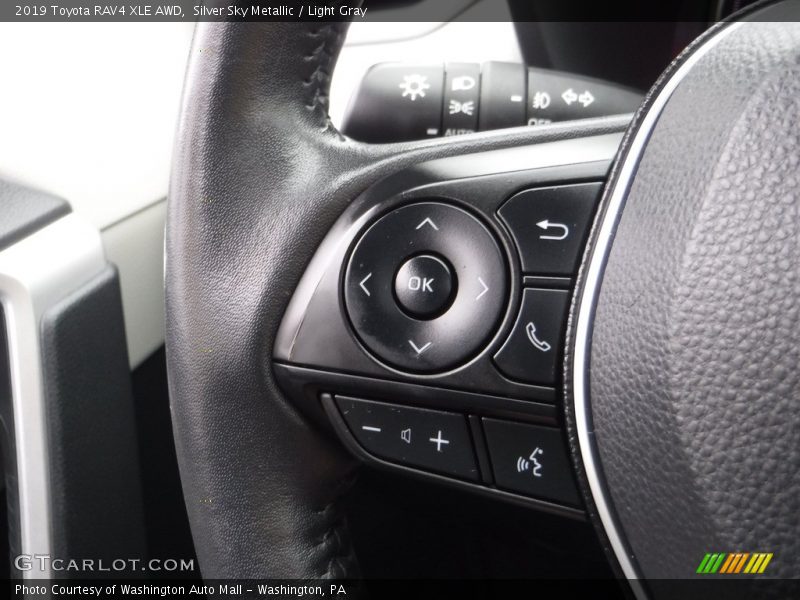 Silver Sky Metallic / Light Gray 2019 Toyota RAV4 XLE AWD