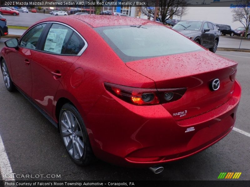 Soul Red Crystal Metallic / Black 2021 Mazda Mazda3 Preferred Sedan AWD