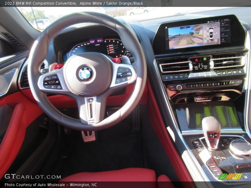 Alpine White / Sakhir Orange/Black 2022 BMW M8 Competition Convertible